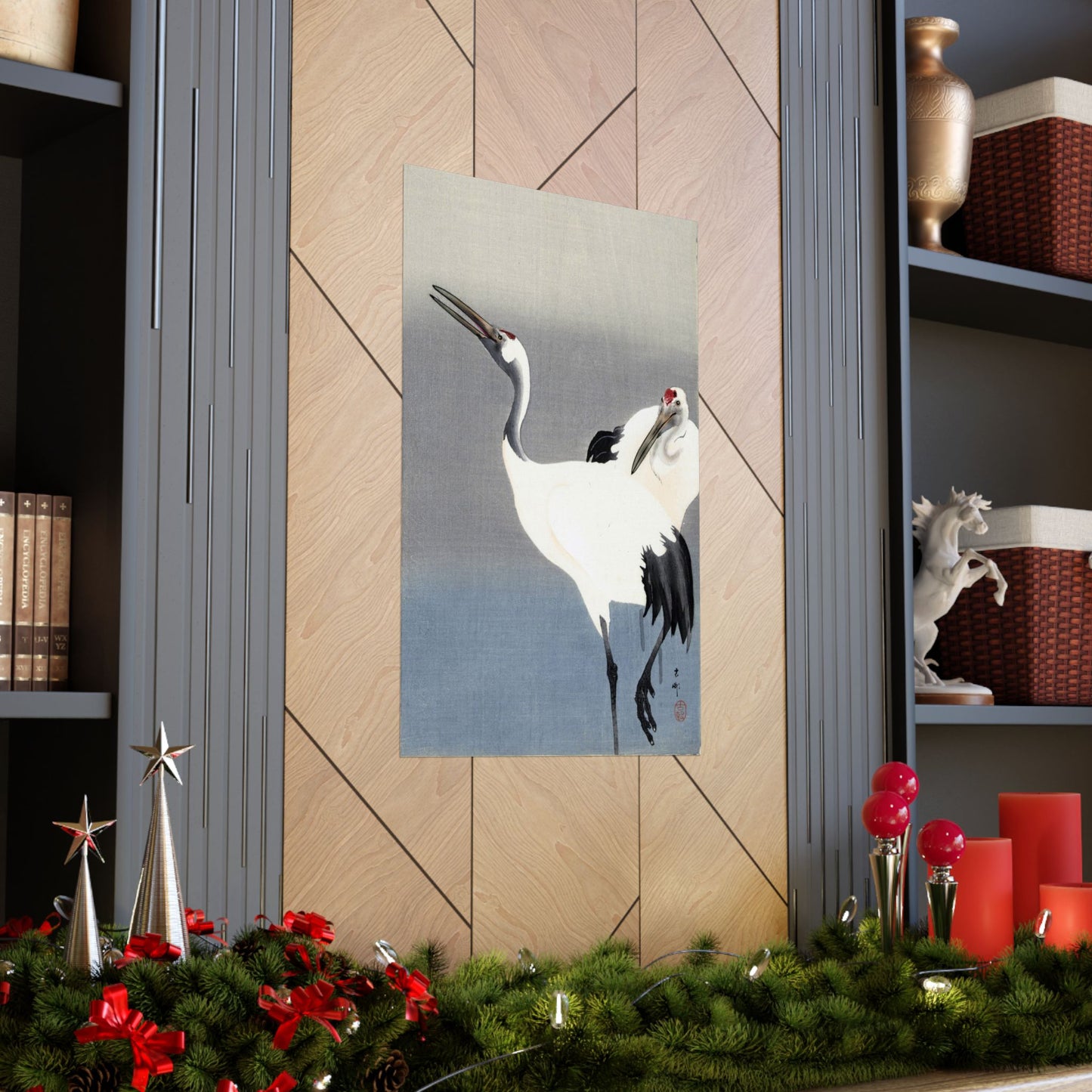 Two Cranes - Ohara Koson - Wall Poster Print