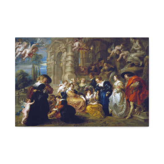 The Garden of Love - Peter Paul Rubens (c. 1633) - Stretched Canvas Print