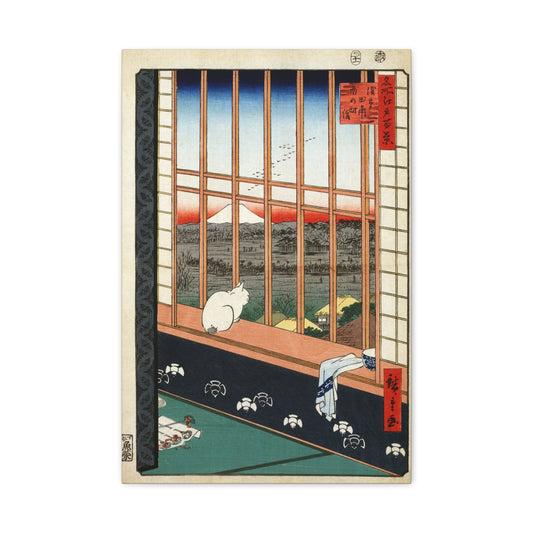Asakusa Ricefields and Torinomachi Festival (One Hundred Famous Views of Edo) - Utagawa Hiroshige - Stretched Canvas Print