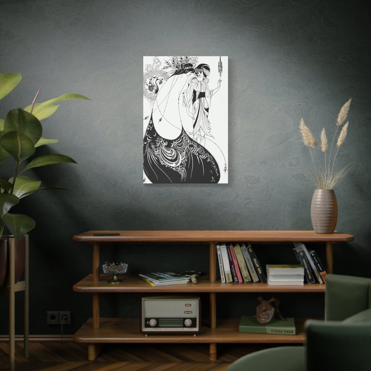 The Peacock Skirt - Aubrey Beardsley (1893) - Stretched Canvas Print