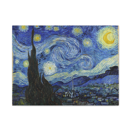 The Starry Night - Vincent van Gogh (1889) - Stretched Canvas Print
