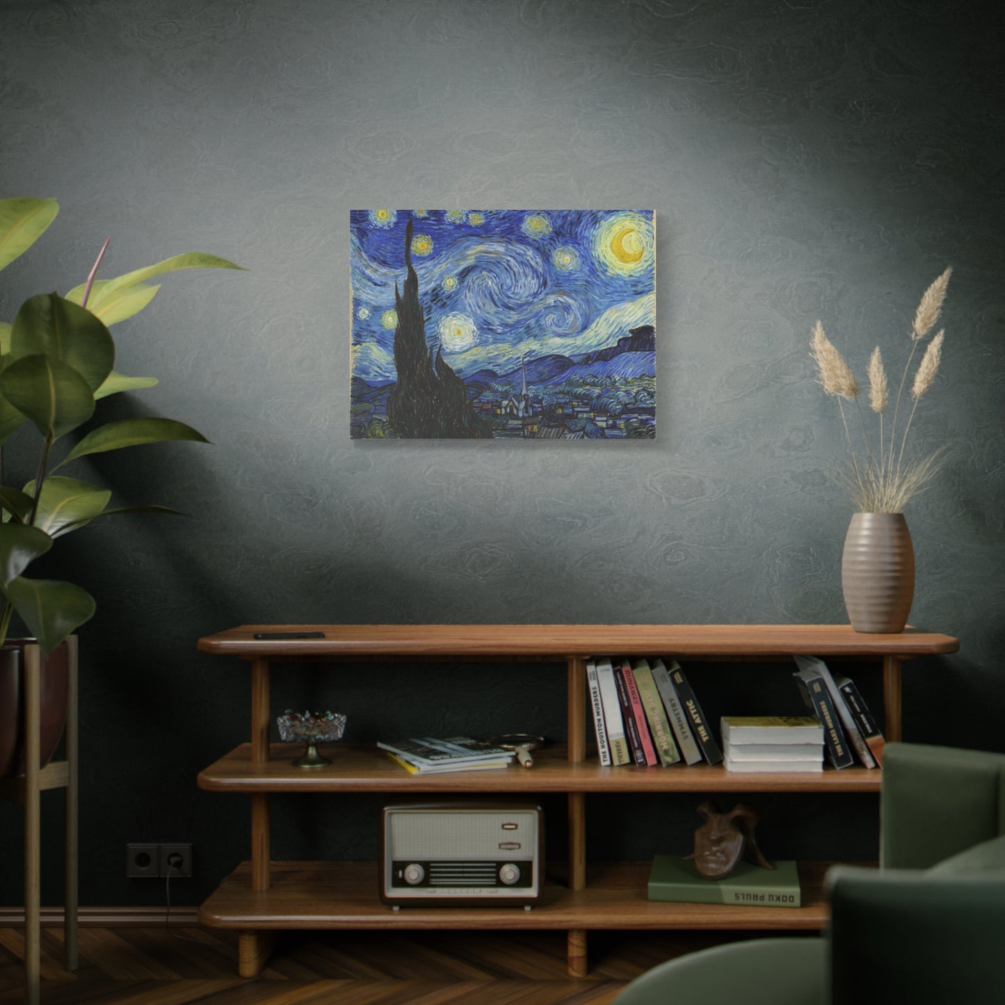 The Starry Night - Vincent van Gogh (1889) - Stretched Canvas Print