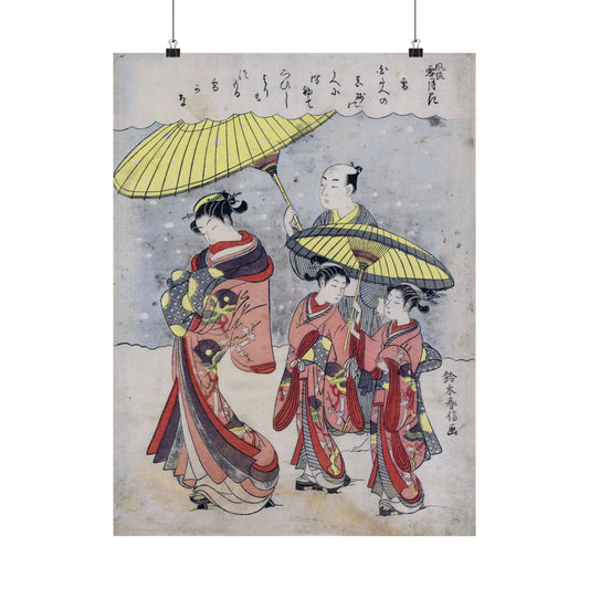Yuki (Snow) - Suzuki Harunobu (1767) - Wall Poster Print