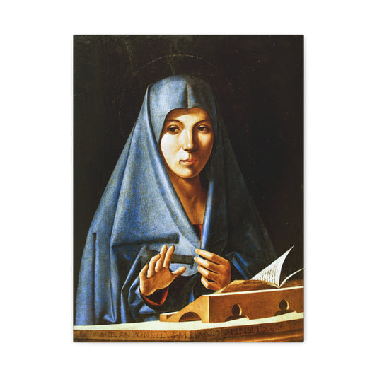 Virgin of the Annunciation - Antonello da Messina (1476) - Stretched Canvas Print