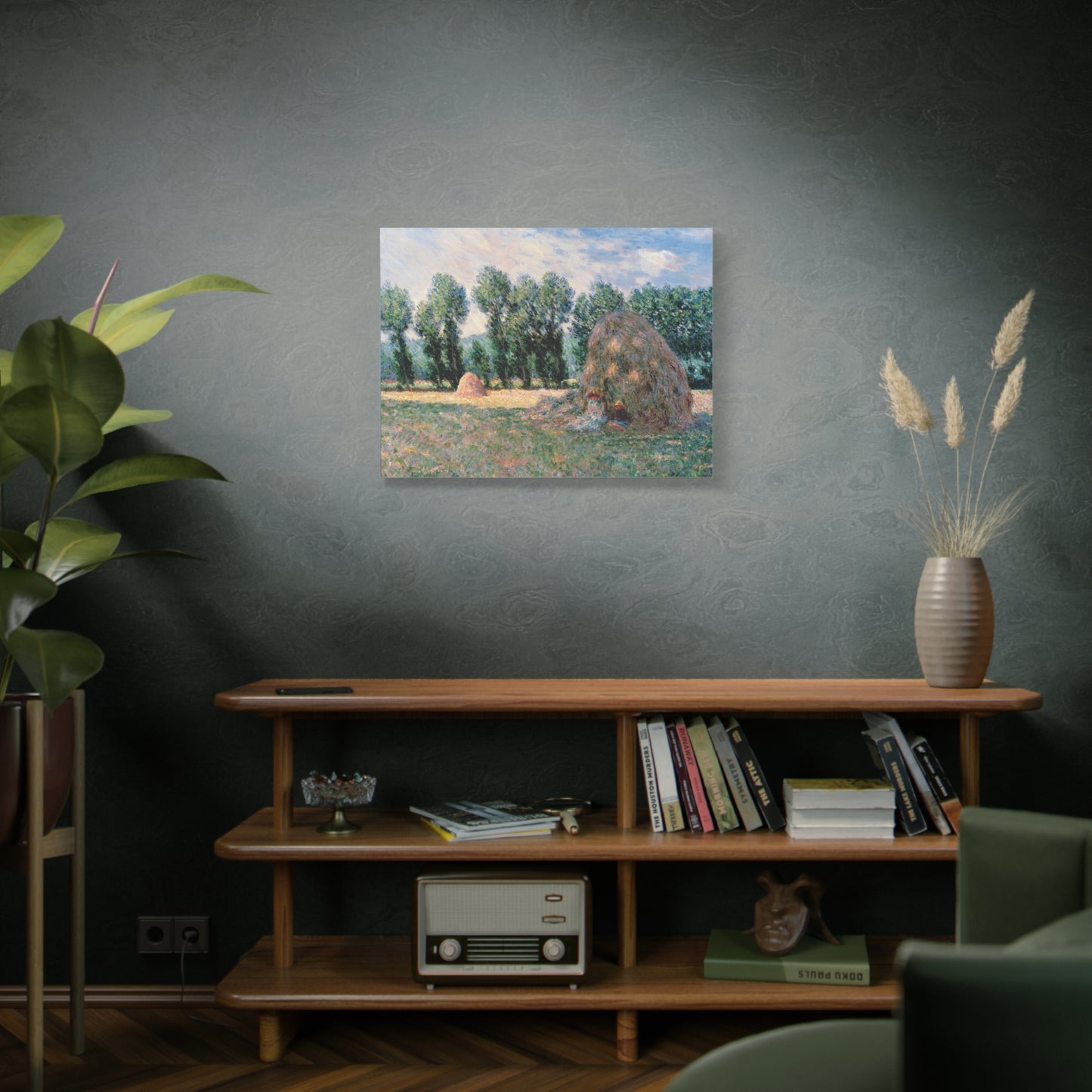 Haystacks - Claude Monet (1885) - Stretched Canvas Print