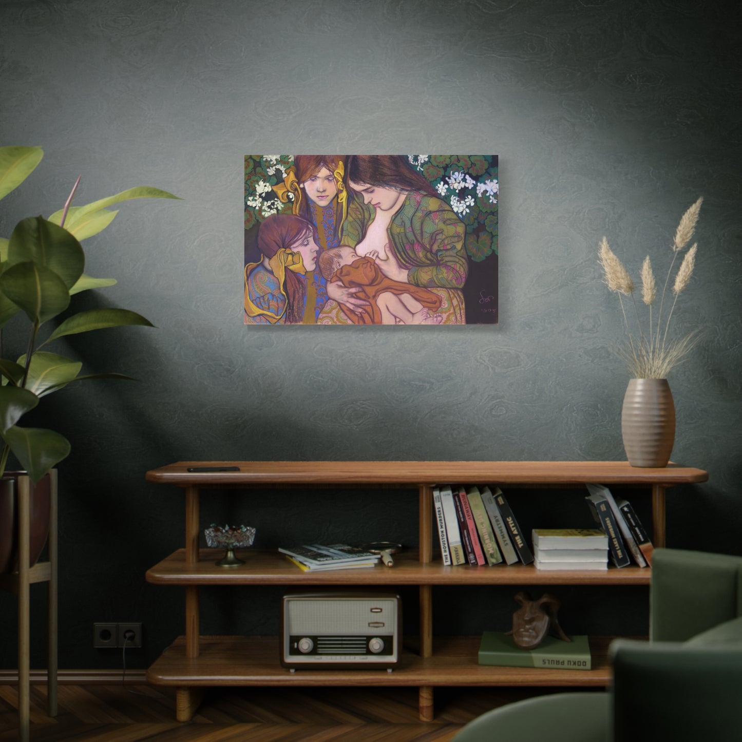 Motherhood (Macierzynstwo) - Stanisław Wyspiański (1905) - Stretched Canvas Print