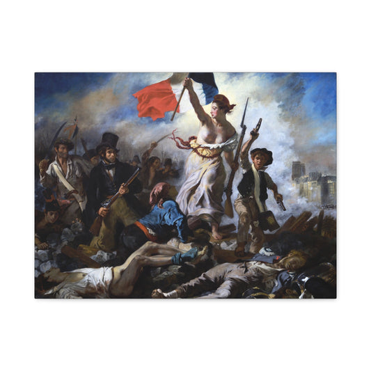 Liberty Leading the People - Eugene Delacroix (1830) - Stretched Canvas Print