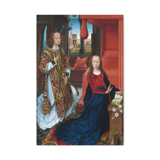 The Annunciation - Hans Memling (c. 1480s) - Stretched Canvas Print