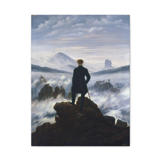 The Wanderer Above the Sea of Fog - Caspar David Friedrich (1818) - Stretched Canvas Print