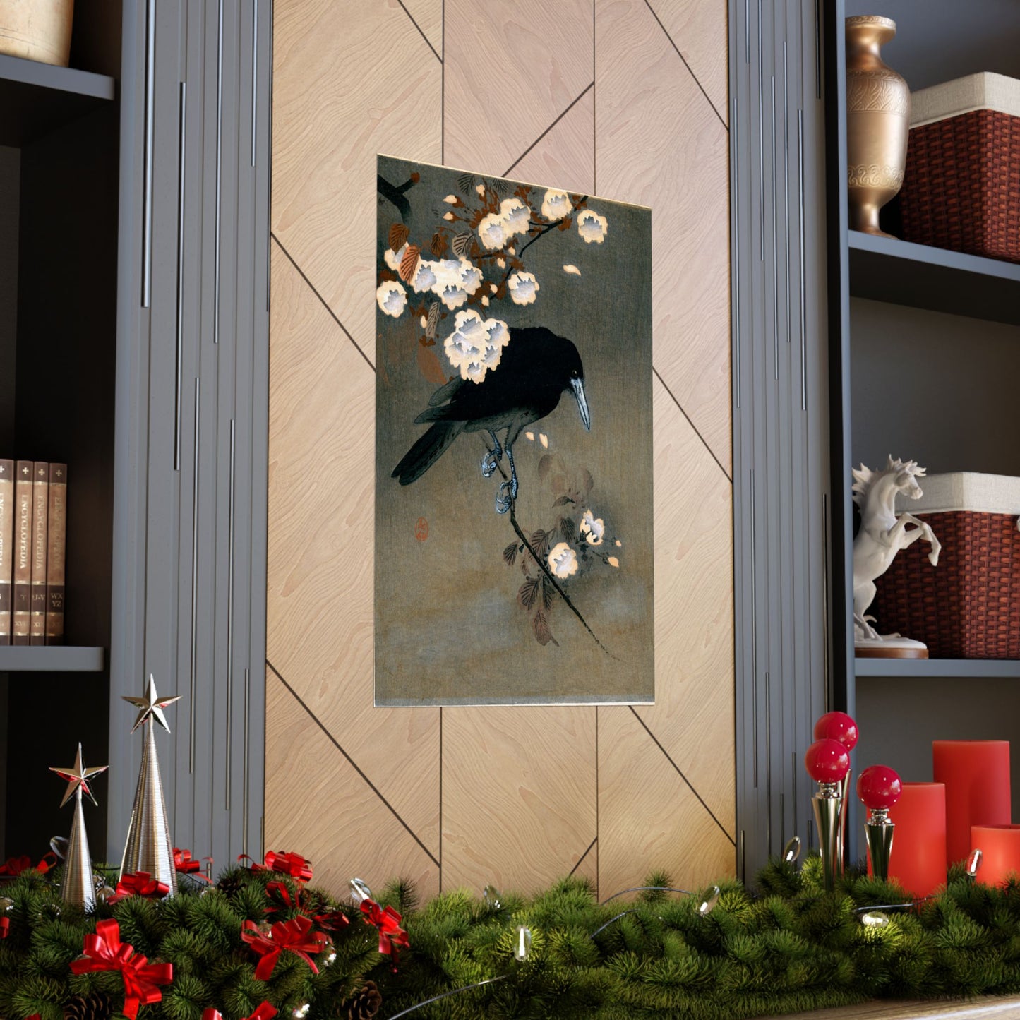 Crow and Blossom - Ohara Koson - Wall Poster Print