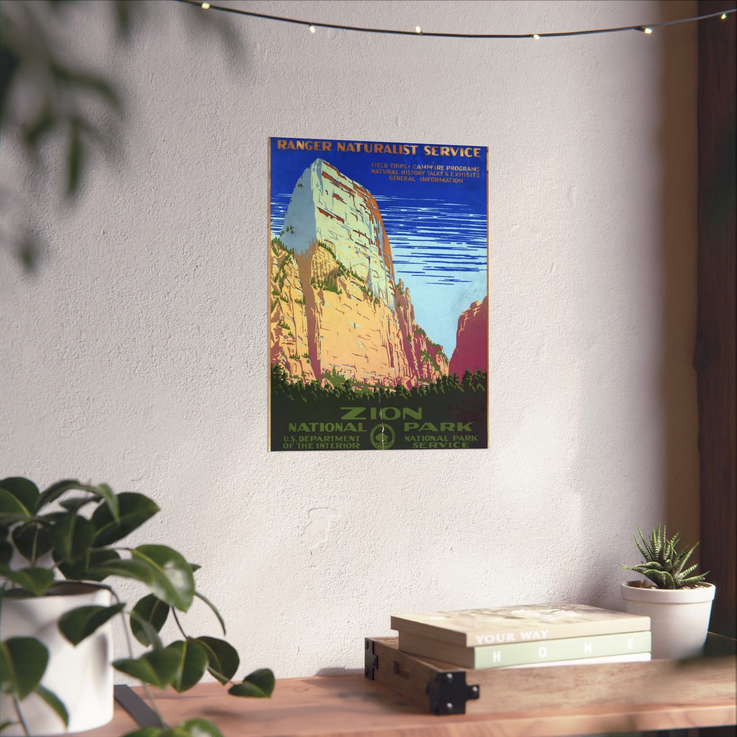 Zion National Park - WPA Travel Poster (c. 1938) - Wall Poster Print