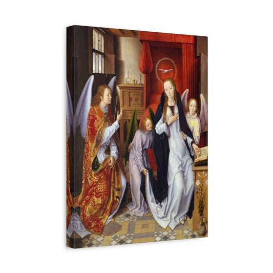 The Annunciation - Hans Memling (c. 1480s) - Stretched Canvas Print