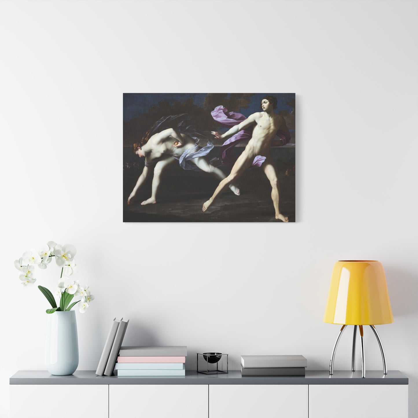 Atalanta and Hippomenes - Guido Reni (c. 1620-25) - Stretched Canvas Print