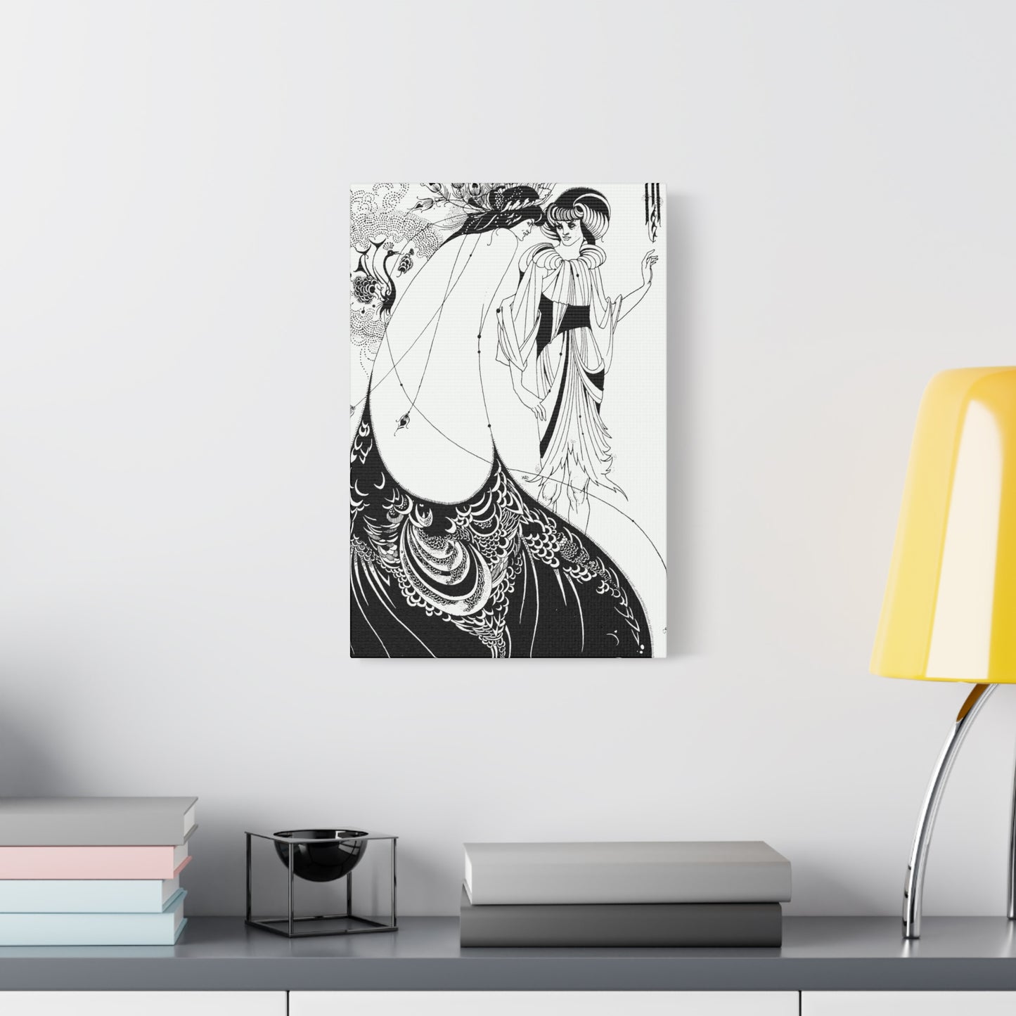 The Peacock Skirt - Aubrey Beardsley (1893) - Stretched Canvas Print