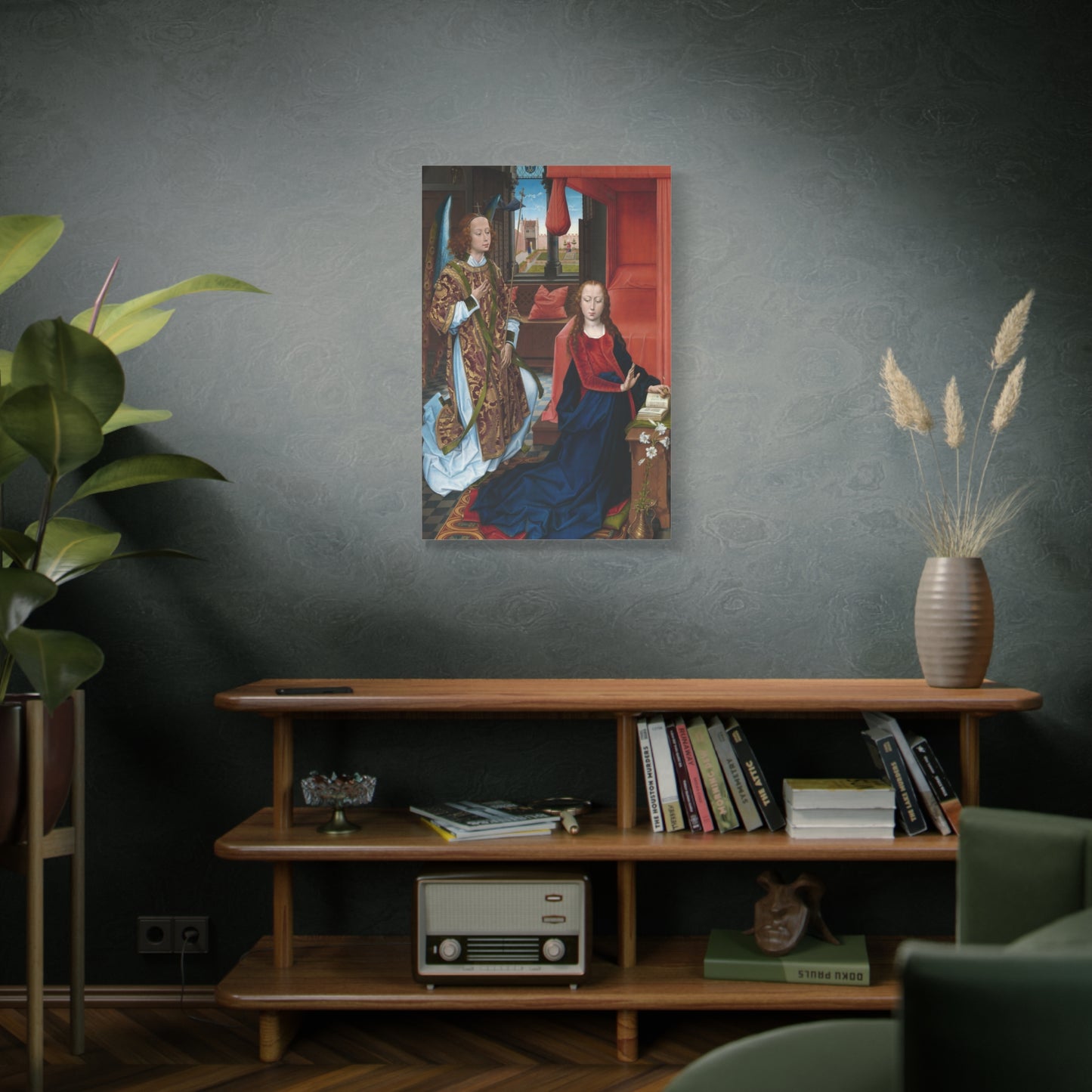 The Annunciation - Hans Memling (c. 1480s) - Stretched Canvas Print