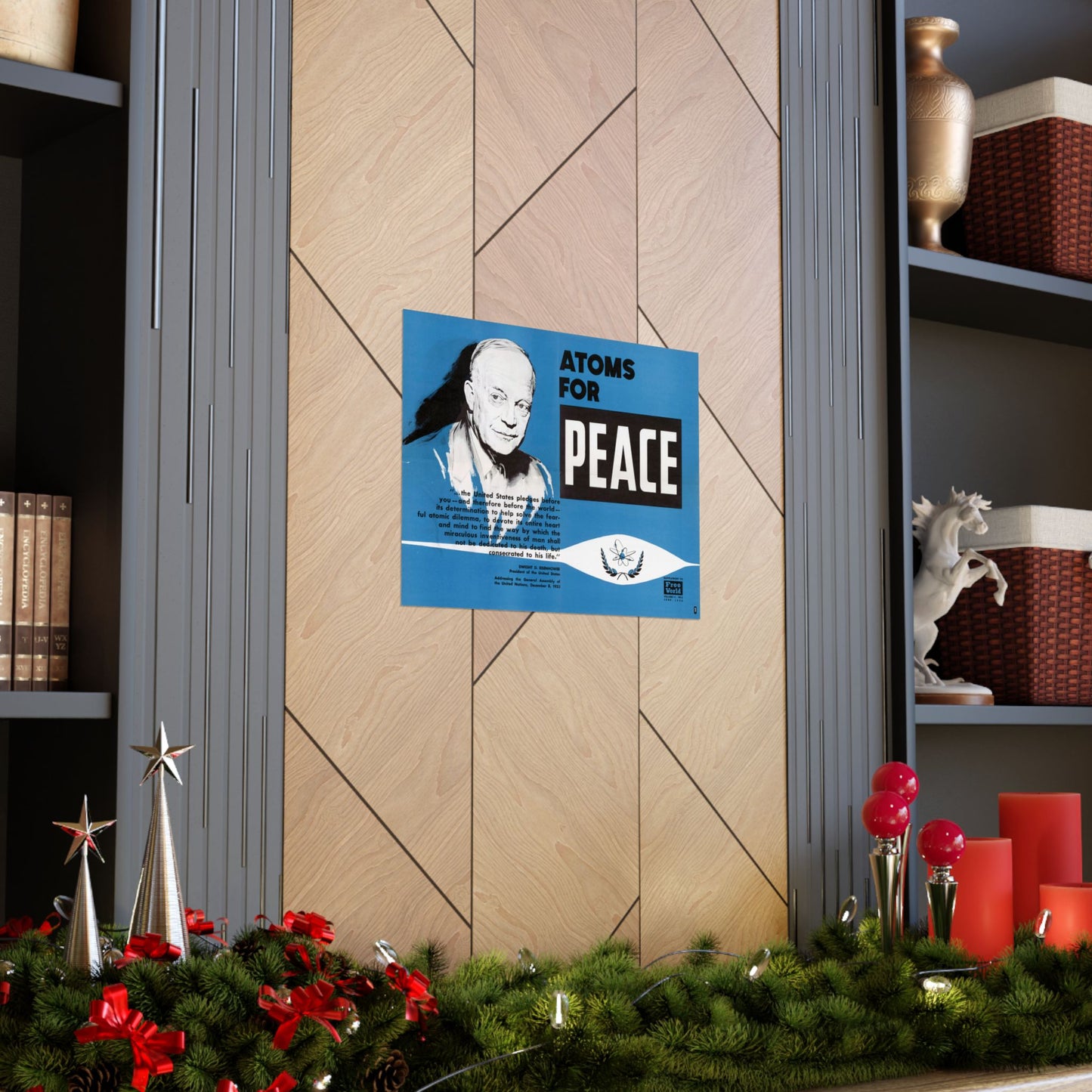 Atoms for Peace - 1950s Government Educational Art - Wall Poster Print