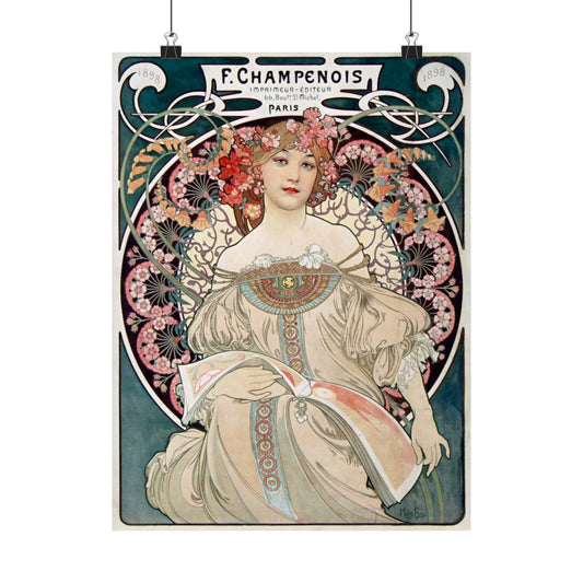 Rêveur - F. Champenois, Imprimeur-Éditeur - Alphonse Mucha (1897) - Wall Poster Print