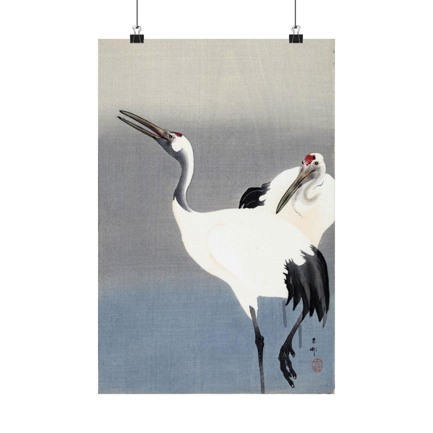 Two Cranes - Ohara Koson - Wall Poster Print