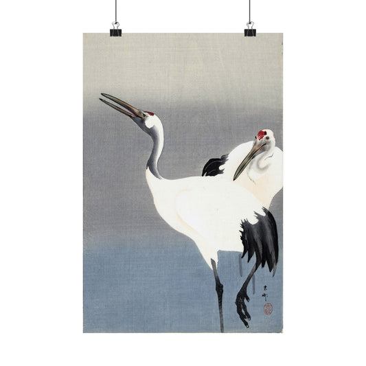 Two Cranes - Ohara Koson - Wall Poster Print