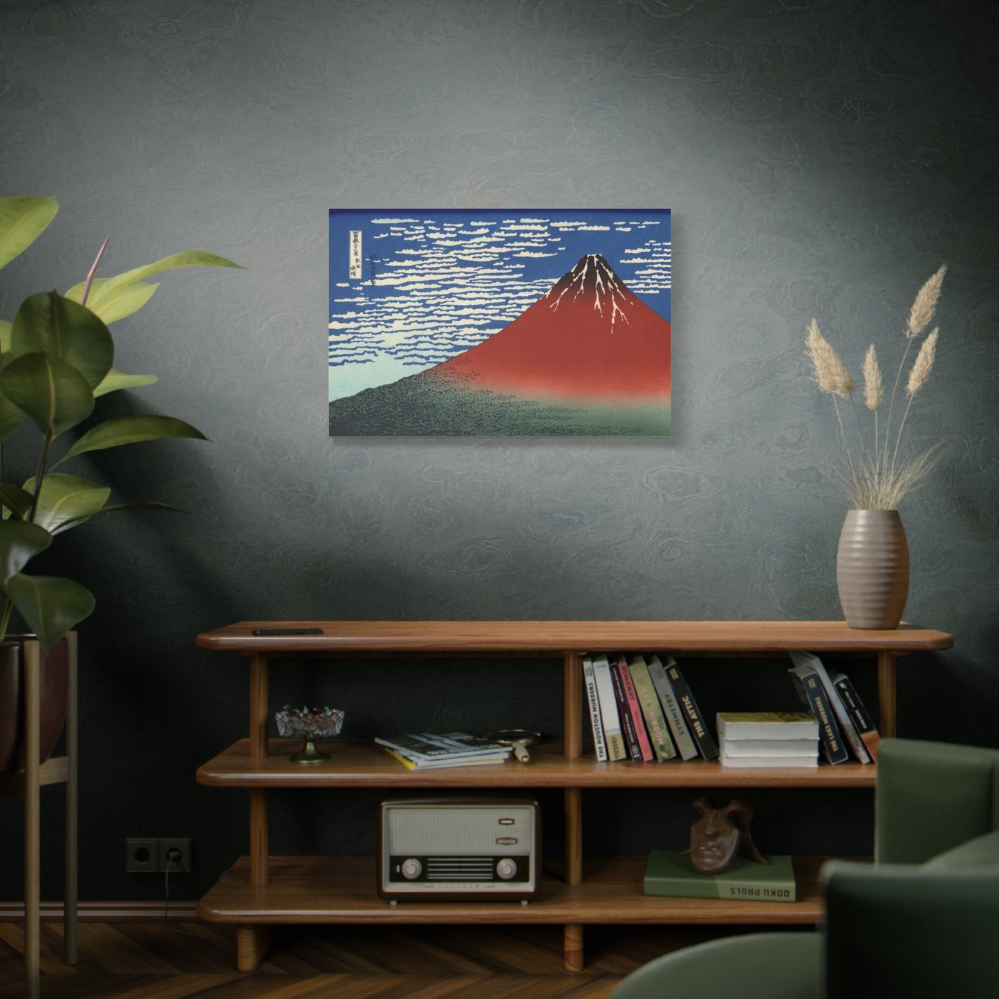 Red Fuji, South Wind Clear Sky (Thirty-Six Views of Mount Fuji) - Katsushika Hokusai - Stretched Canvas Print