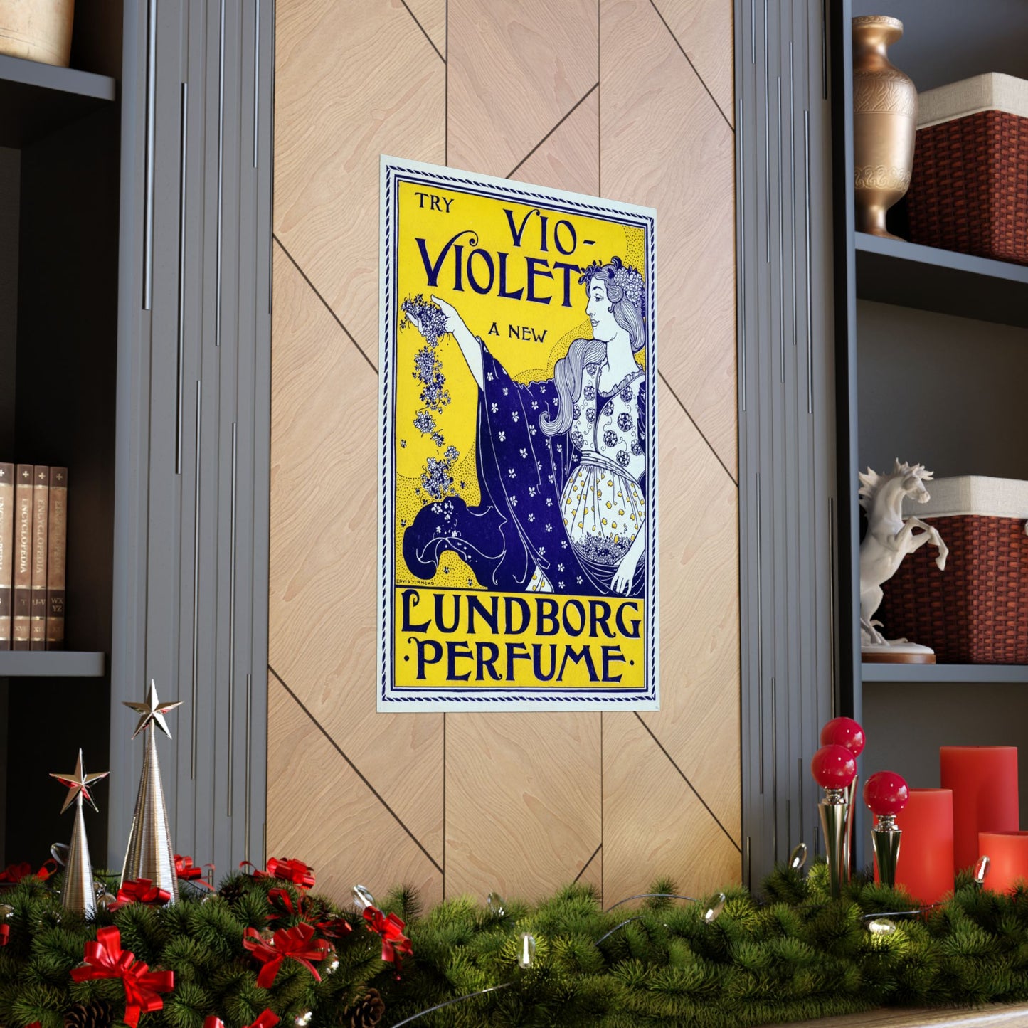 Try Vio-Violet, A New Lundborg Perfume ad - Louis Rhead (1895) - Wall Poster Print