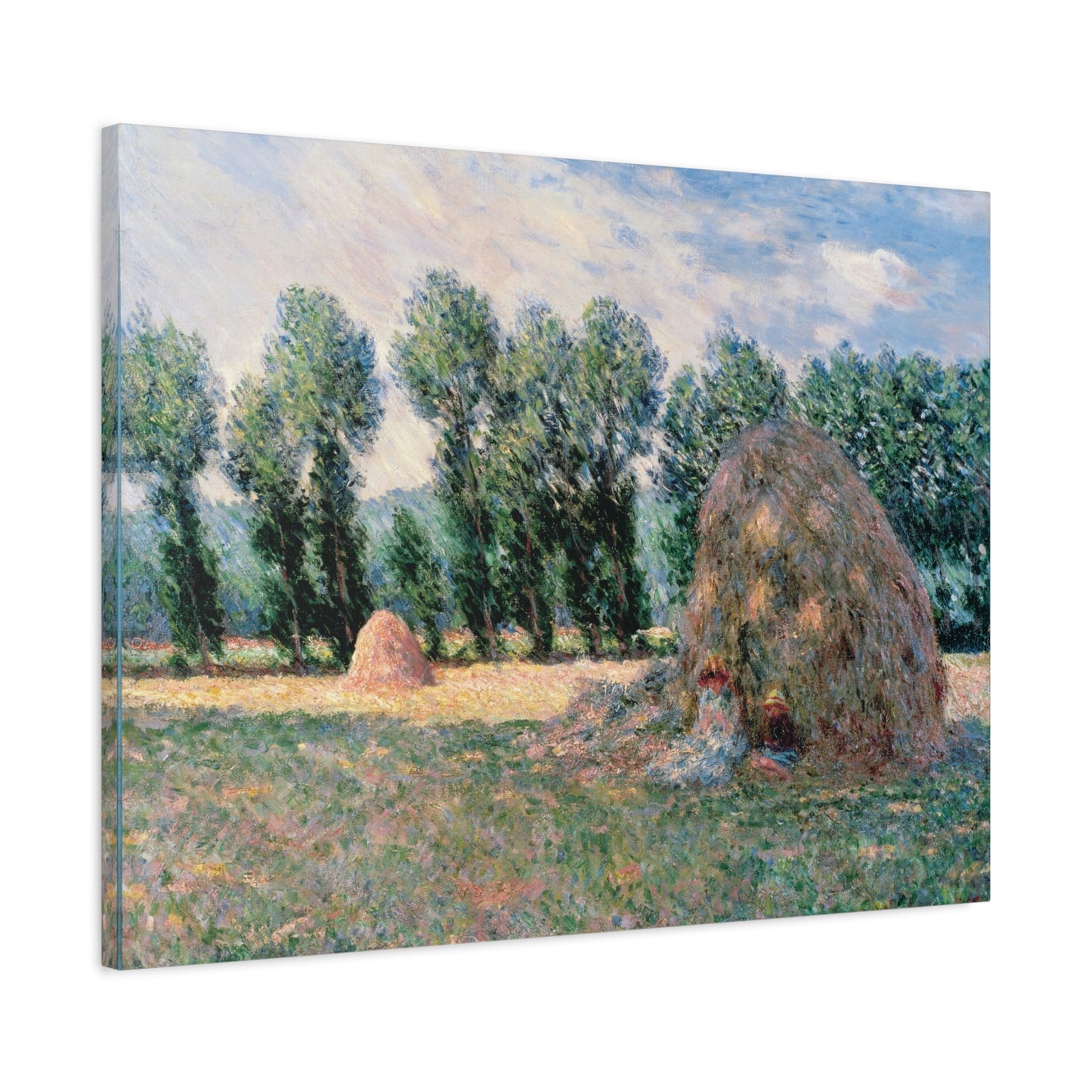 Haystacks - Claude Monet (1885) - Stretched Canvas Print