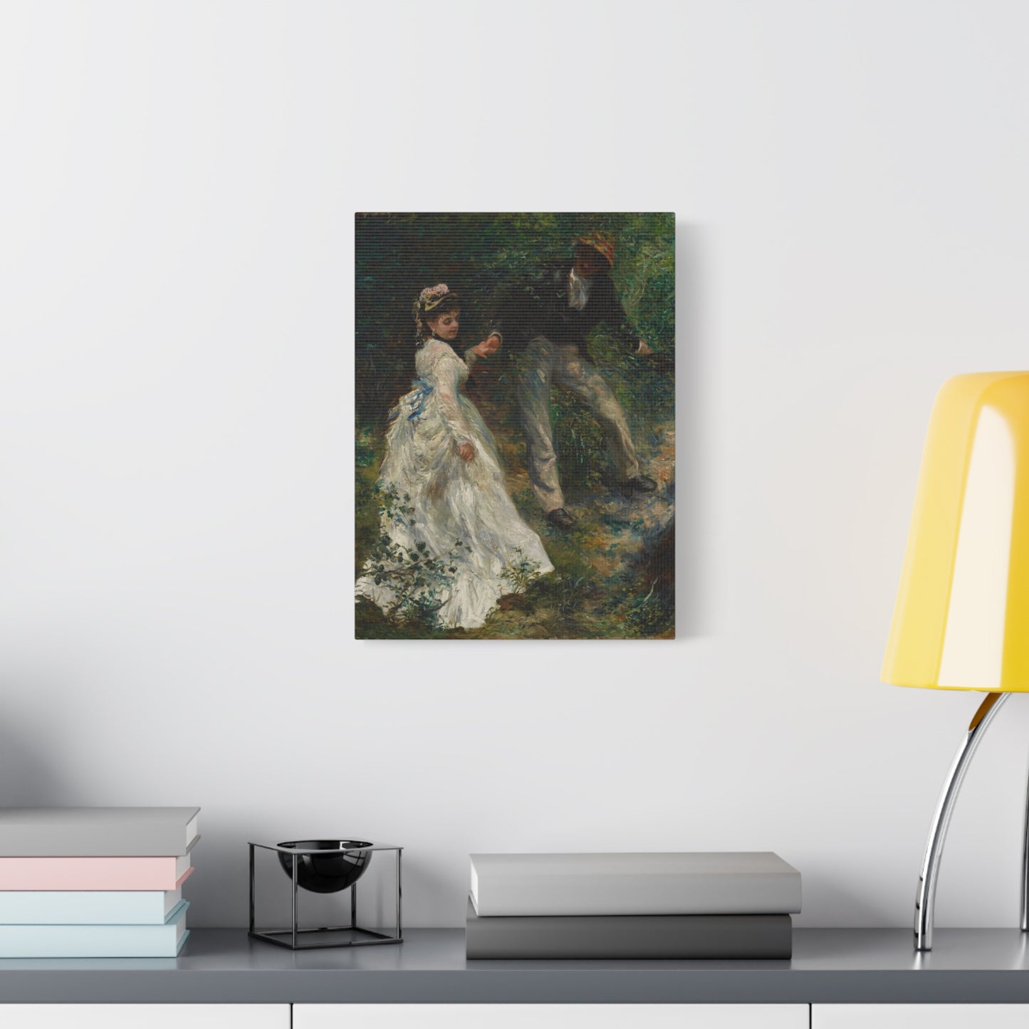 La Promenade - Pierre-Auguste Renoir (1870) - Stretched Canvas Print