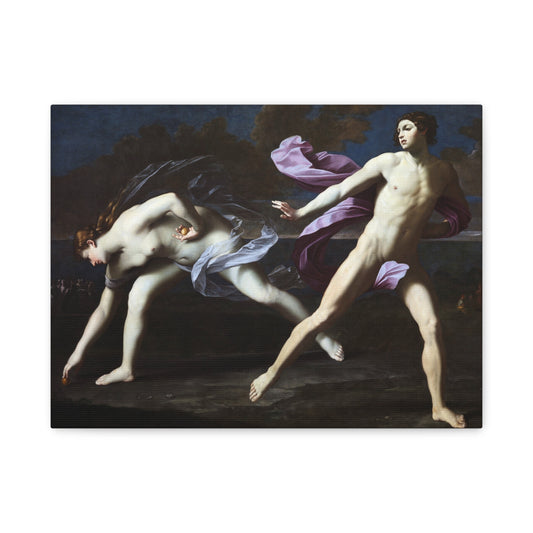 Atalanta and Hippomenes - Guido Reni (c. 1620-25) - Stretched Canvas Print