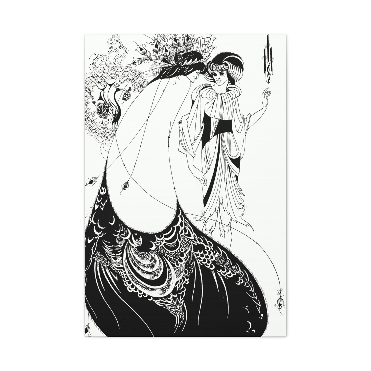 The Peacock Skirt - Aubrey Beardsley (1893) - Stretched Canvas Print