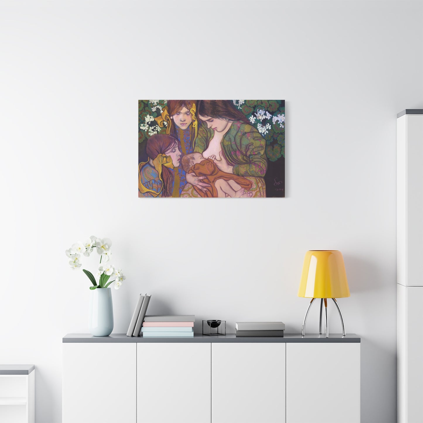 Motherhood (Macierzynstwo) - Stanisław Wyspiański (1905) - Stretched Canvas Print