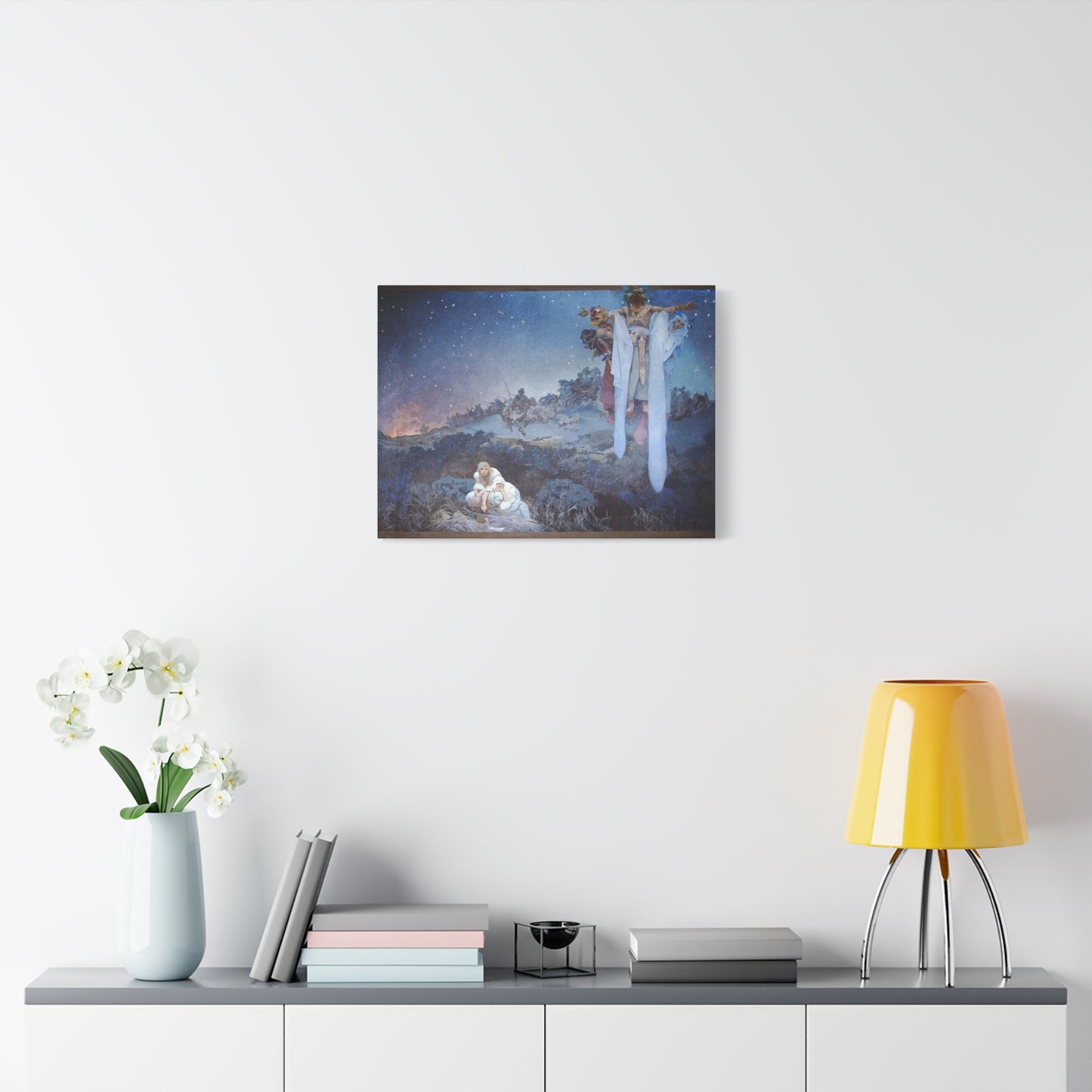 Slavs in their Original Homeland - Alphonse Mucha (1912) - Stretched Canvas Print