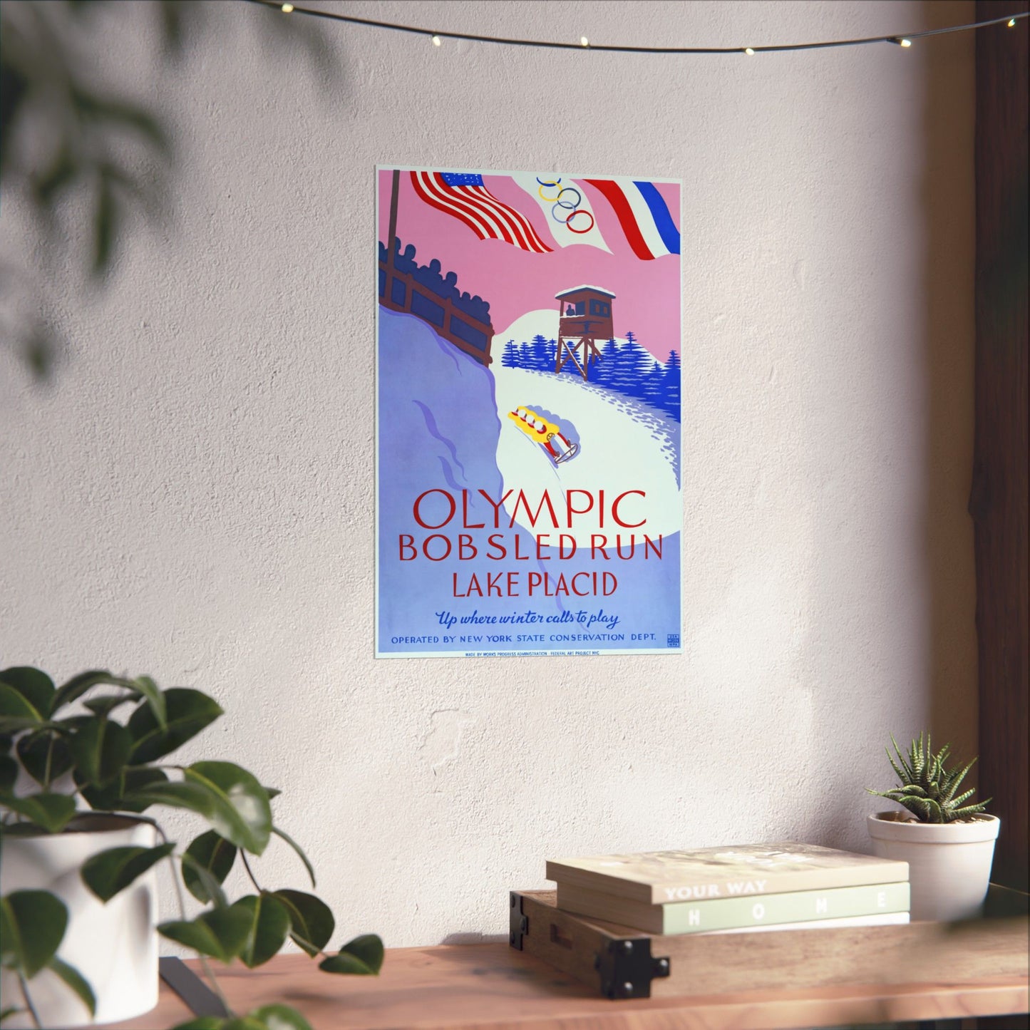 Lake Placid Olympic Bobsled Run - WPA poster (c. 1937) - Wall Poster Print