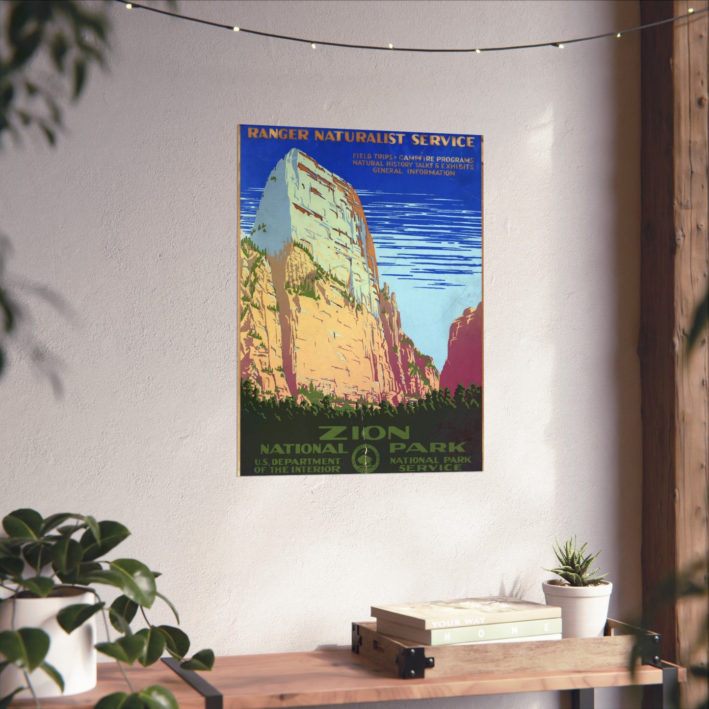 Zion National Park - WPA Travel Poster (c. 1938) - Wall Poster Print
