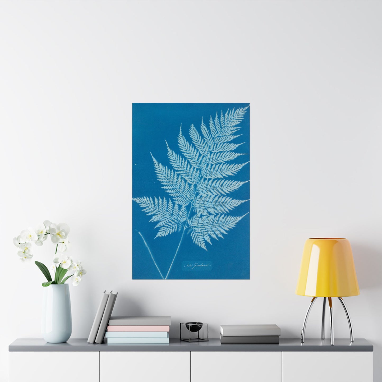 New Zealand Fern Cyanotype - Anna Atkins - Wall Poster Print
