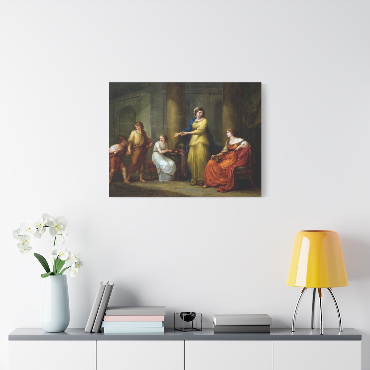 Cornelia, Mother of the Gracchi - Angelica Kauffman (1785) - Stretched Canvas Print