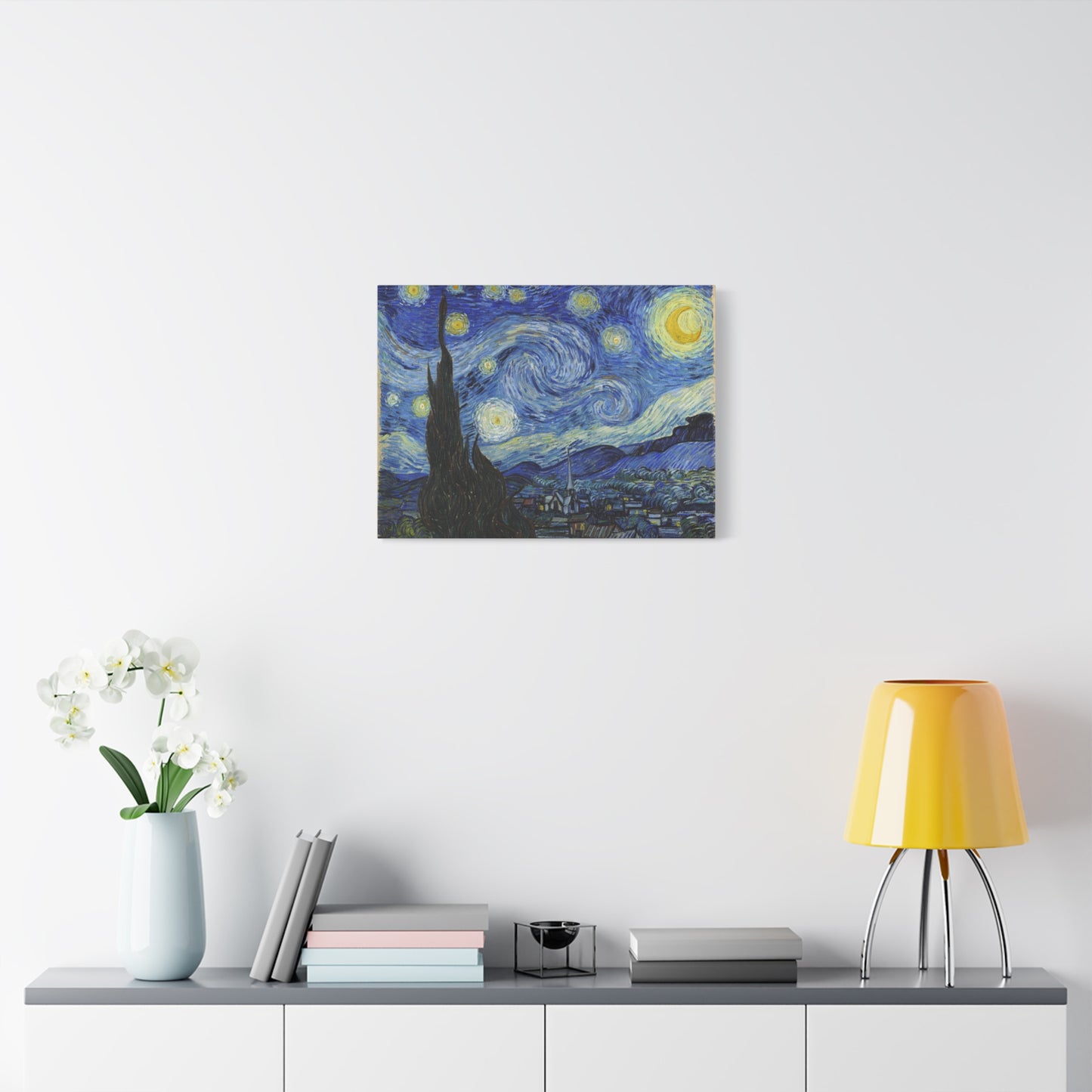 The Starry Night - Vincent van Gogh (1889) - Stretched Canvas Print