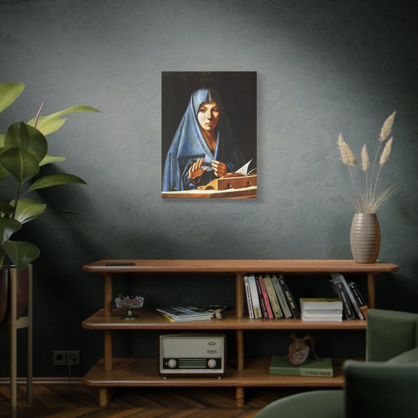 Virgin of the Annunciation - Antonello da Messina (1476) - Stretched Canvas Print