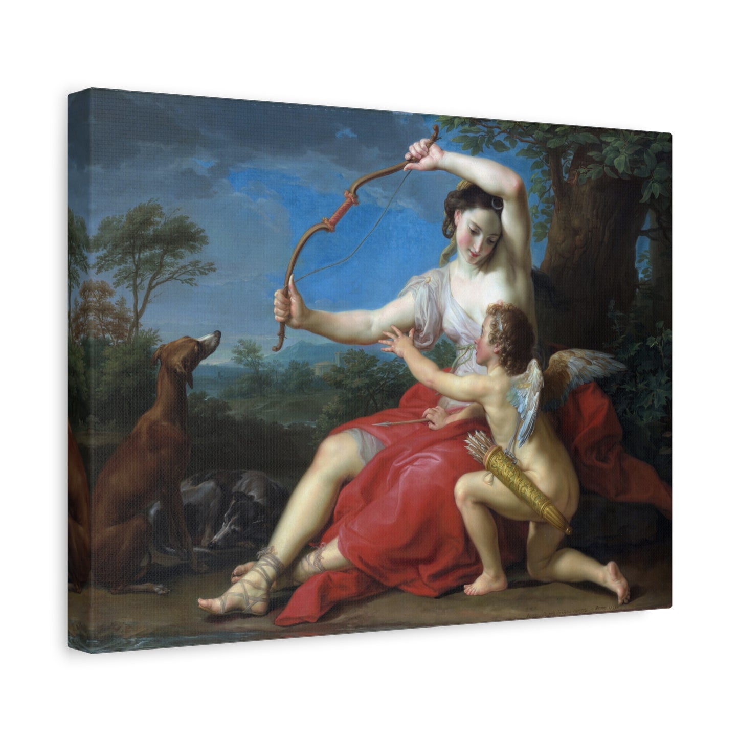 Diana and Cupid - Pompeo Batoni (1761) - Stretched Canvas Print