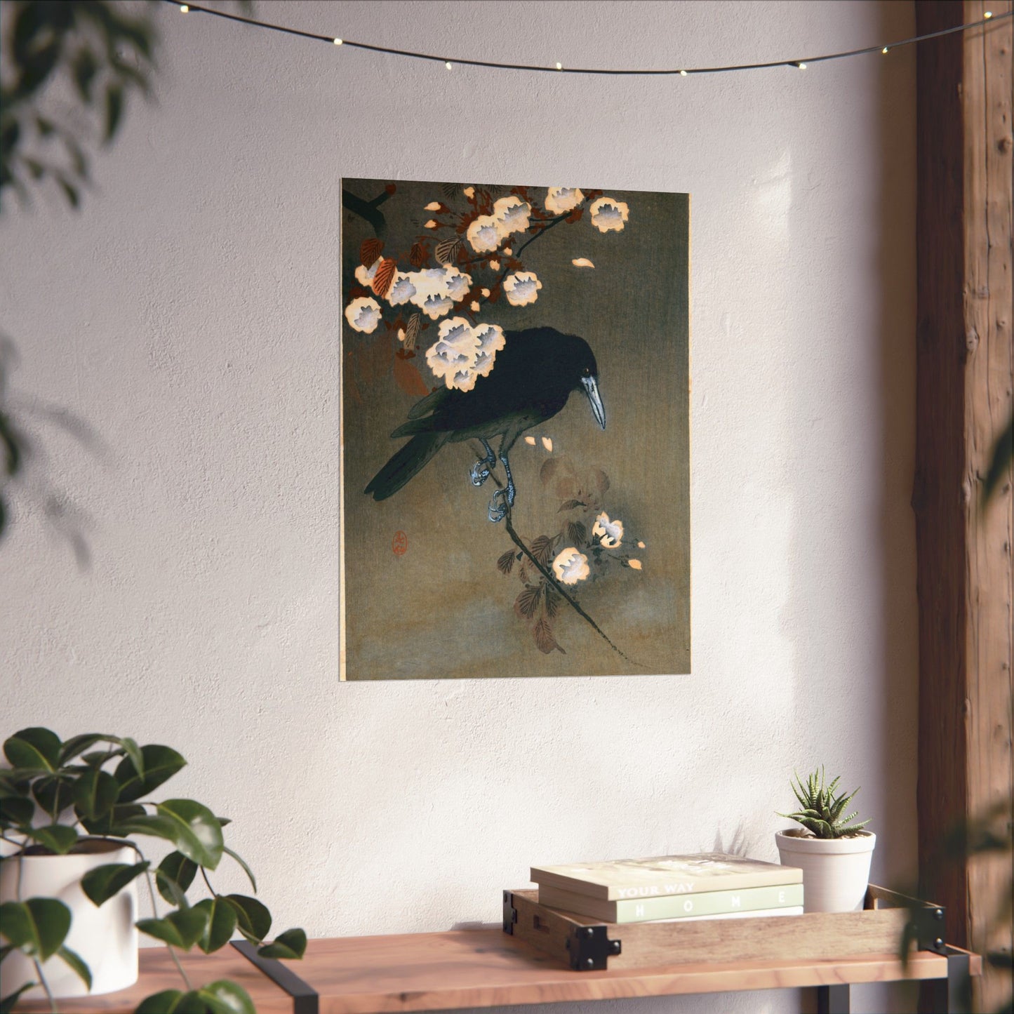 Crow and Blossom - Ohara Koson - Wall Poster Print