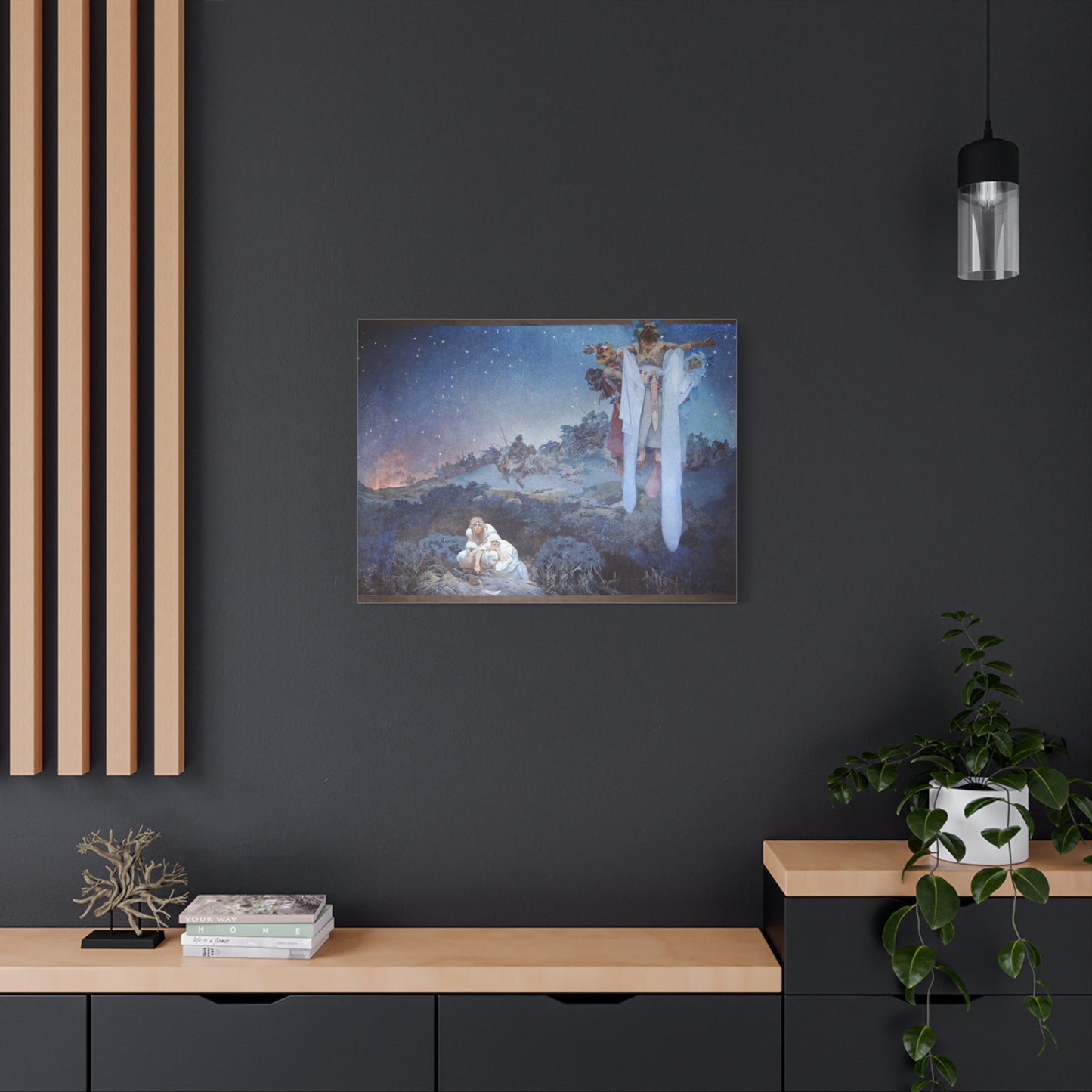 Slavs in their Original Homeland - Alphonse Mucha (1912) - Stretched Canvas Print