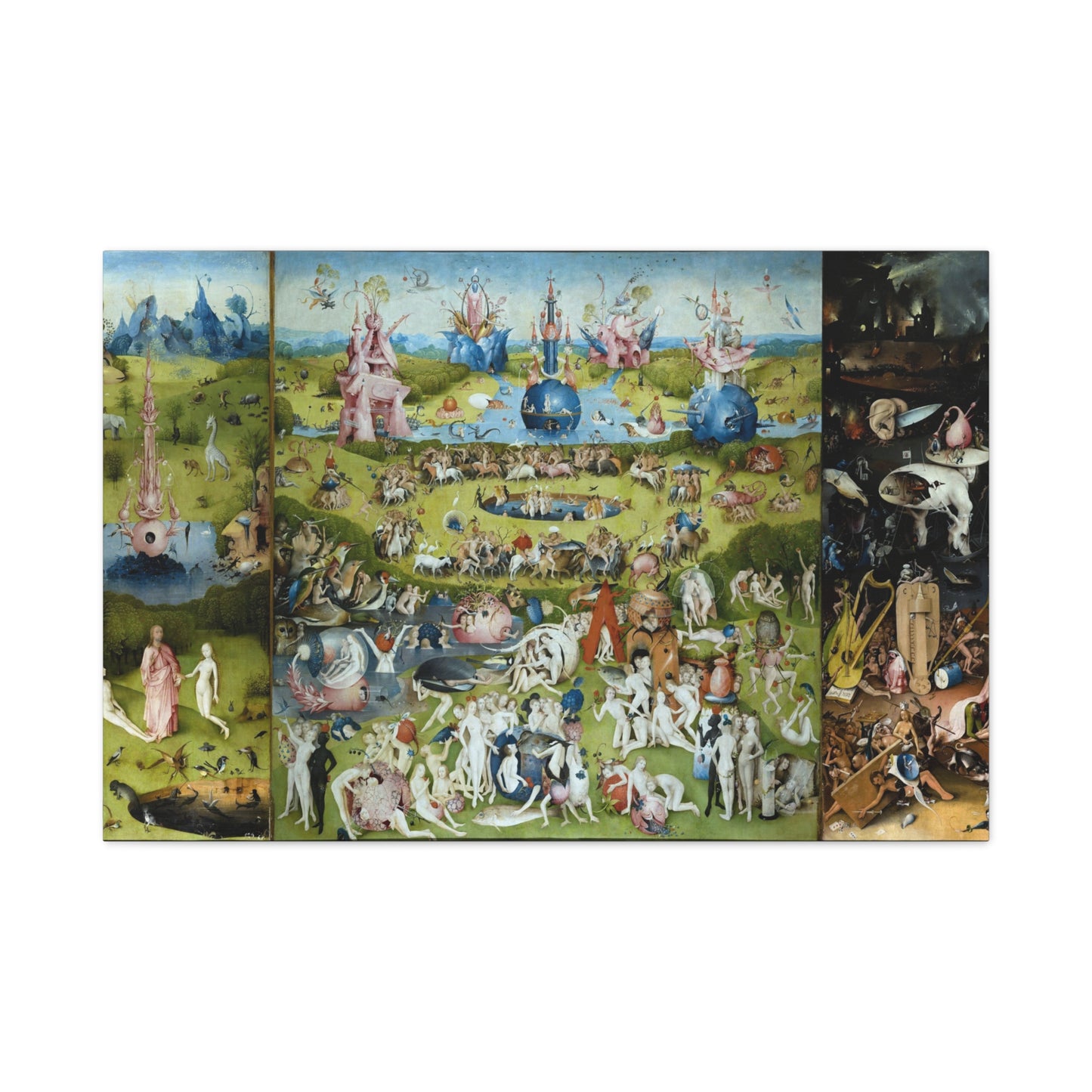 The Garden of Earthly Delights - Hieronymus Bosch (c. 1490-1510) - Stretched Canvas Print