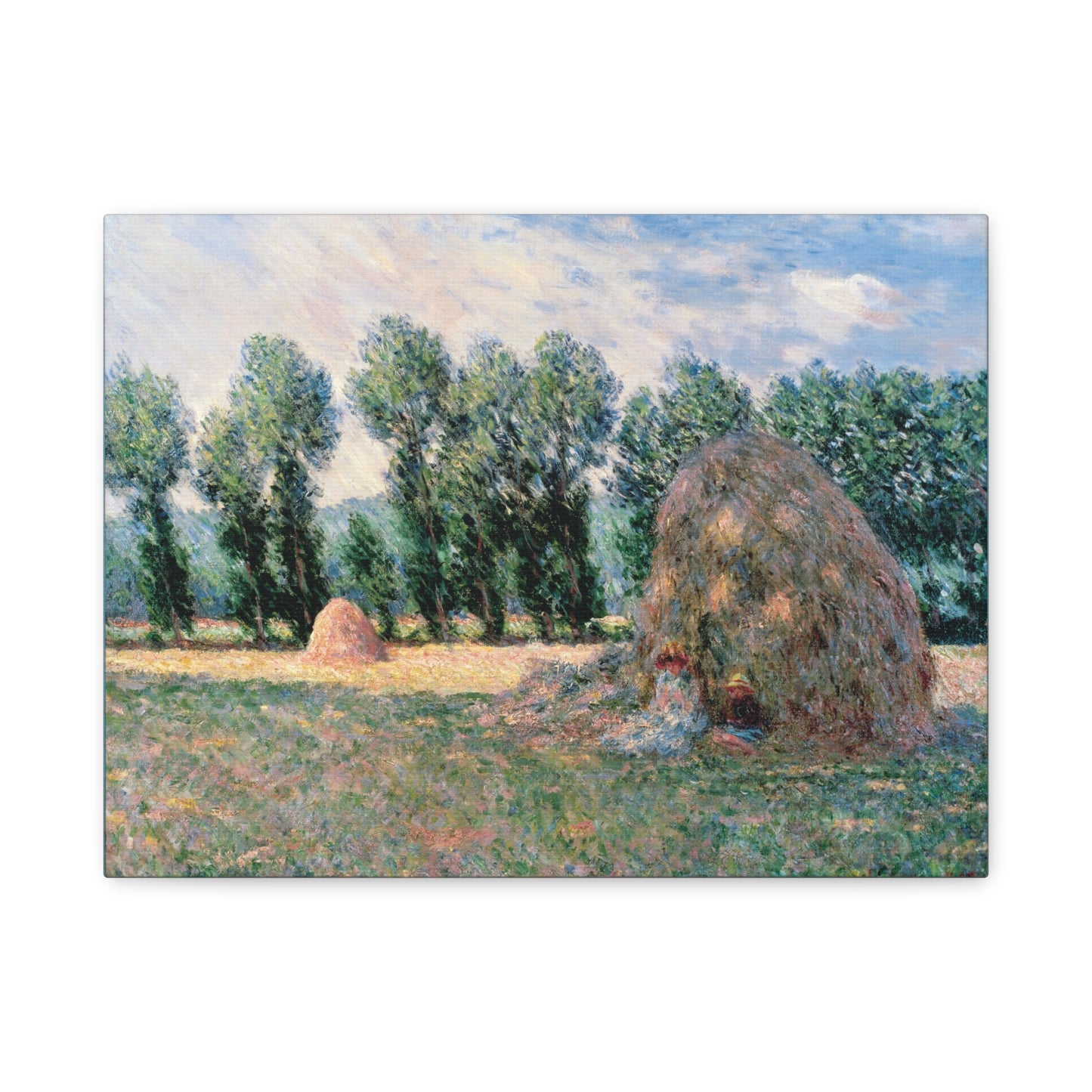 Haystacks - Claude Monet (1885) - Stretched Canvas Print