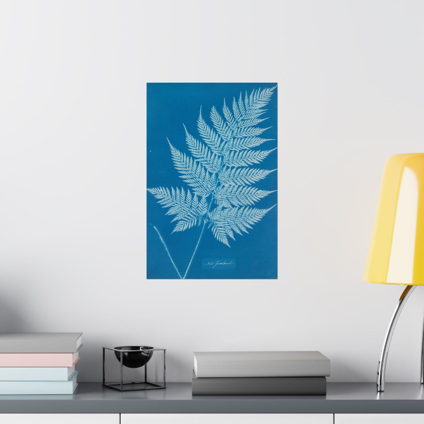 New Zealand Fern Cyanotype - Anna Atkins - Wall Poster Print