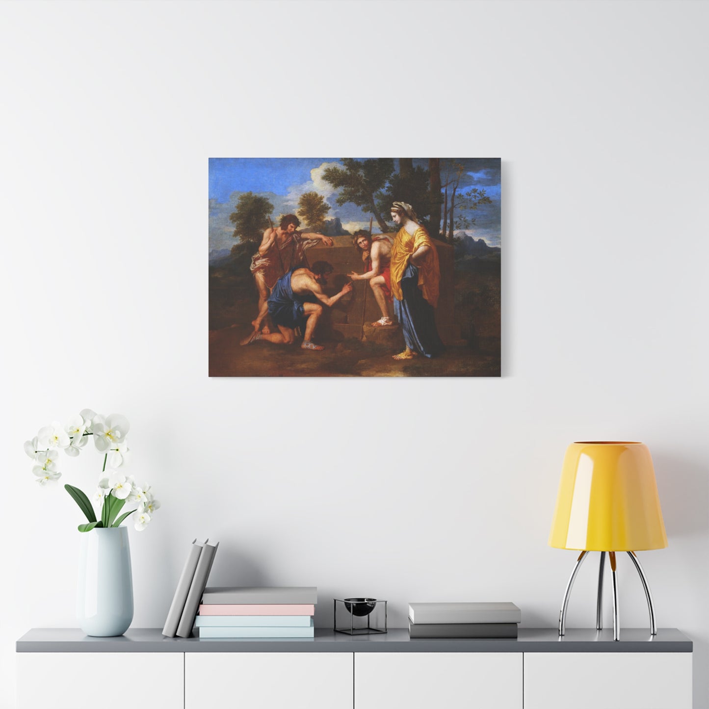 The Arcadian Shepherds (Et in Arcadia Ego) - Nicolas Poussin (c. 1637–38) - Stretched Canvas Print