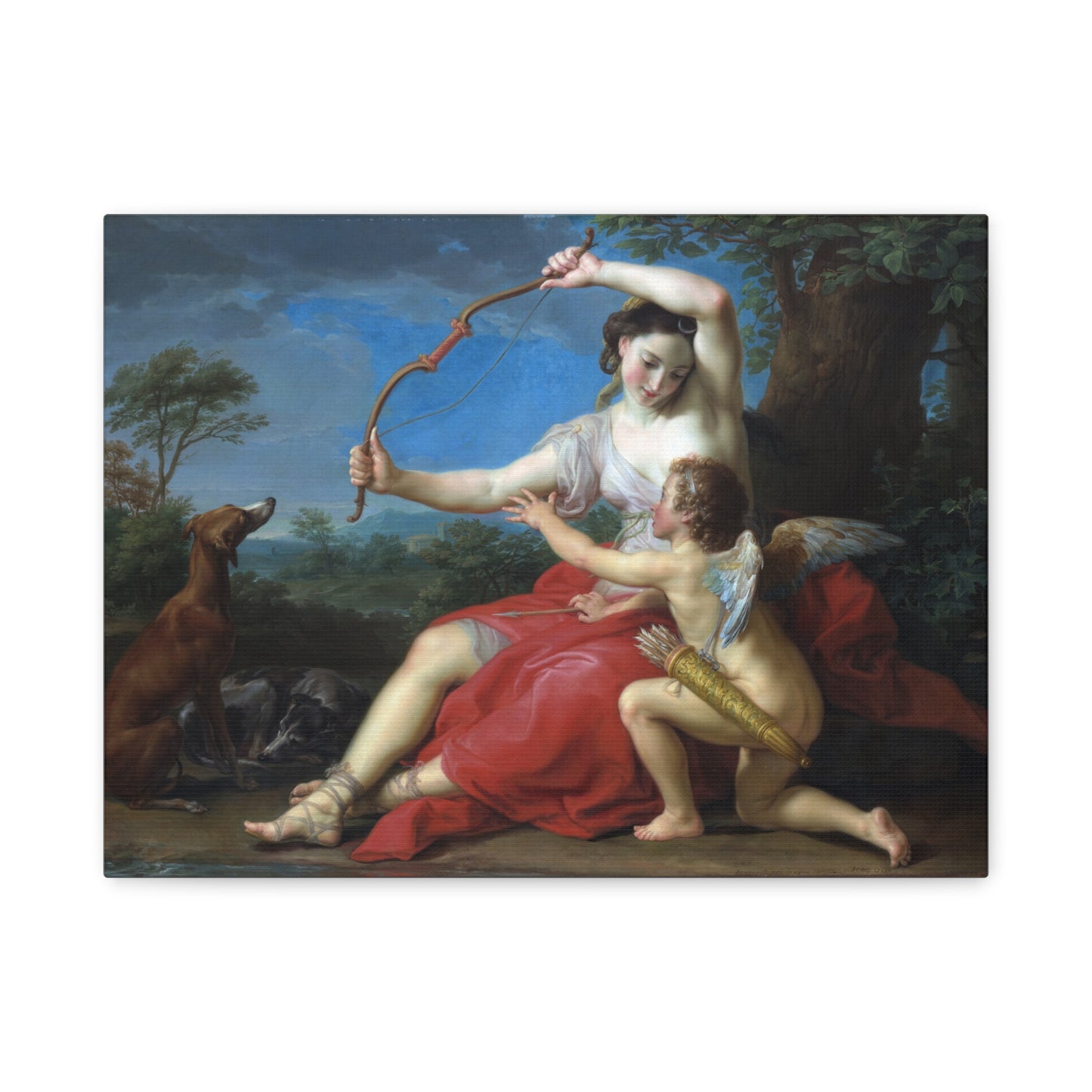 Diana and Cupid - Pompeo Batoni (1761) - Stretched Canvas Print