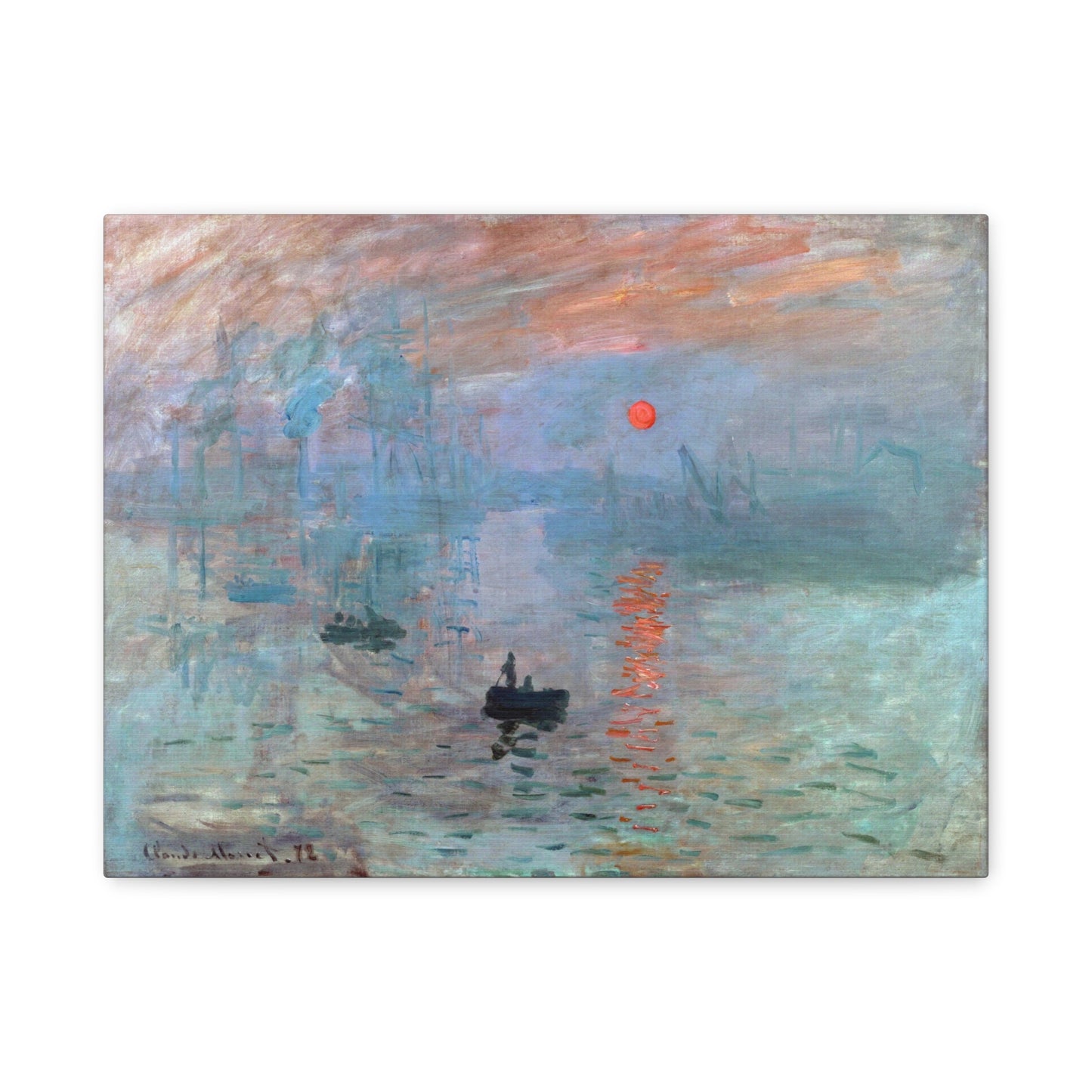 Impression, Sunrise - Claude Monet (1872) - Stretched Canvas Print