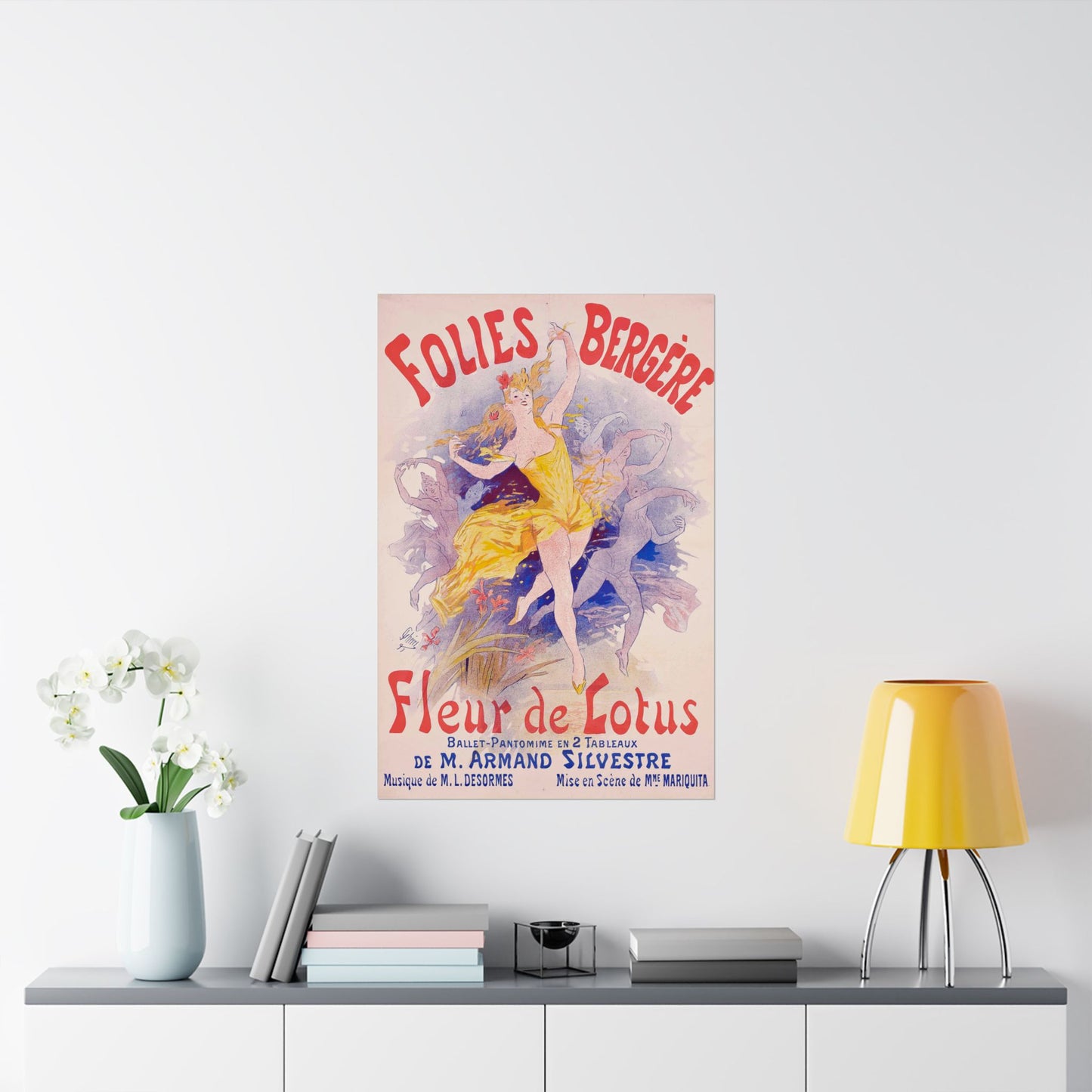 Folies Bergère, Fleur de Lotus - Jules Chéret (1893) - Wall Poster Print