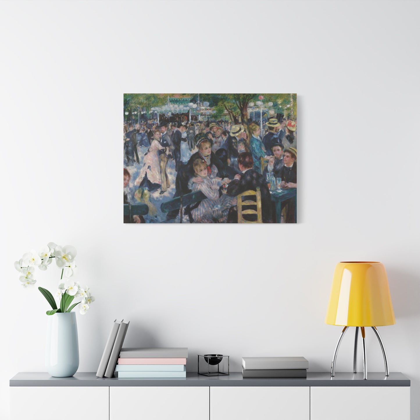 Dance at Le Moulin de la Galette (Bal du Moulin de la Galette) - Pierre-Auguste Renoir (1876) - Stretched Canvas Print