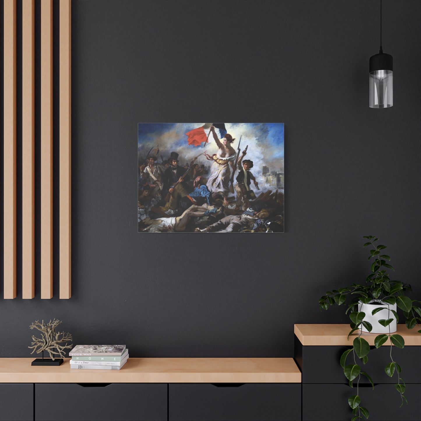 Liberty Leading the People - Eugene Delacroix (1830) - Stretched Canvas Print