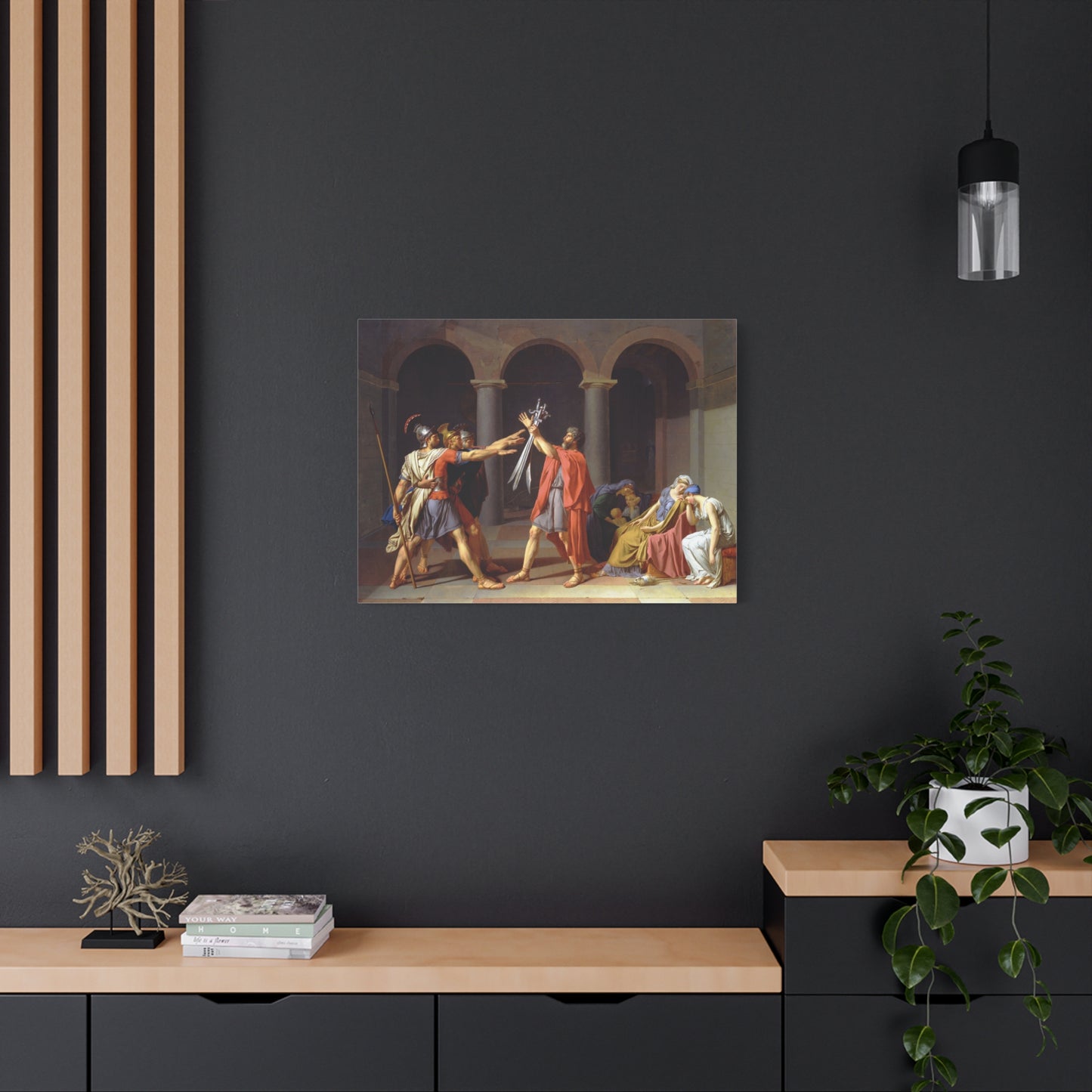 Oath of the Horatii - Jacques-Louis David (1784) - Stretched Canvas Print